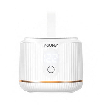 Youha Cube draagbare flessenwarmer met LED-display, snel opwarmen van babyflessen, fluisterstil ontwerp, waterbestendig (IPX6), en compatibel met 27 verschillende flesmerken, inclusief Medela, Philips Avent, en Dr. Brown's.