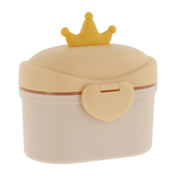 Youha poedermelk bewaardoos in lichtbruin, ideaal voor het organiseren en bewaren van 220 gram poedermelk. Handig en stijlvol ontwerp voor ouders onderweg, met opbergvak voor het poederschepje.