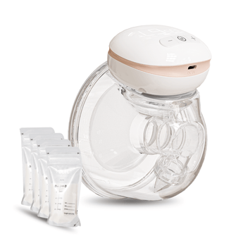 Youha The INs Next borstkolf 24mm met LED scherm, draadloze en mobiele kolf zonder slangen, biedt 3 kolfmodussen, 10 niveau-instellingen, en 240ml opvangreservoir. Geschikt voor onderweg, inclusief USB-C opladen en BPA-vrij materiaal. Inclusief moedermelk bewaarzakjes.