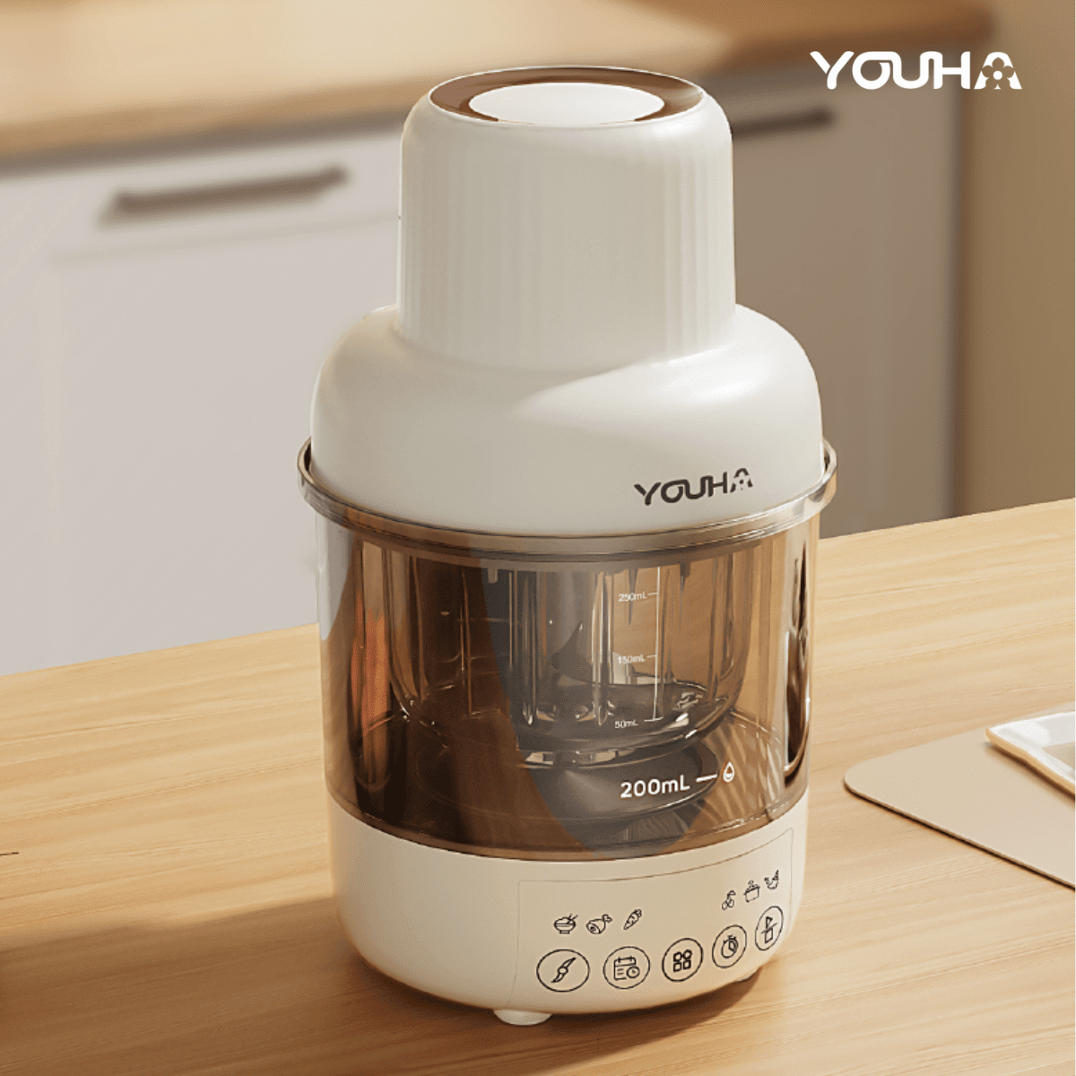 Youha Baby Food Maker op aanrecht – multifunctioneel apparaat voor het stomen, pureren, opwarmen en steriliseren van babyvoeding