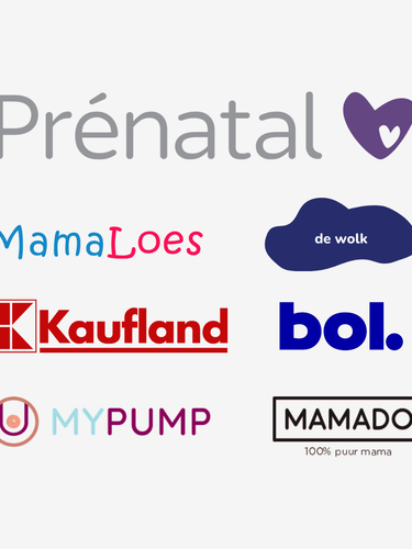 Youha werkt samen met partners zoals Prénatal, MamaLoes, bol.com en MyPump in Nederland en België