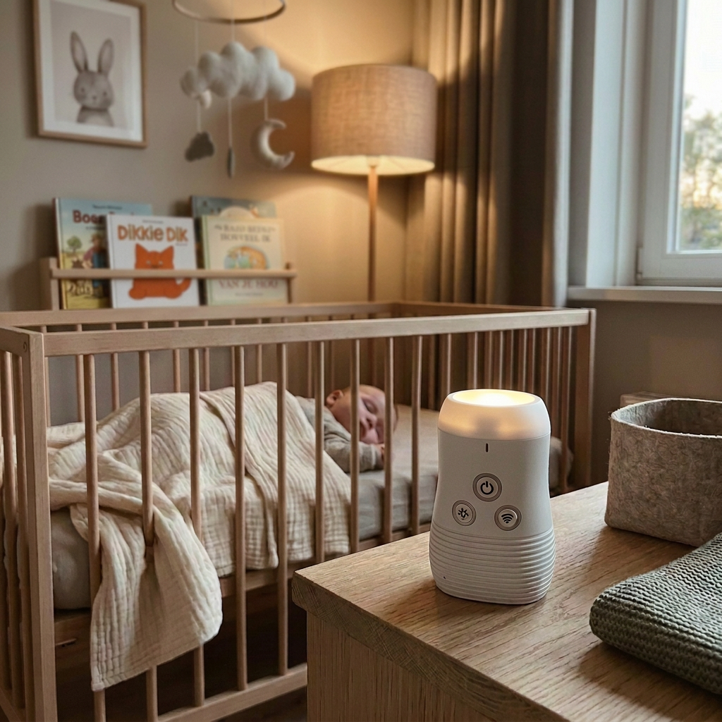 Youha audio babyfoon met warm nachtlampje in de babykamer