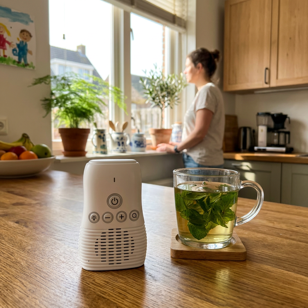 Audiobabyfoon in keuken