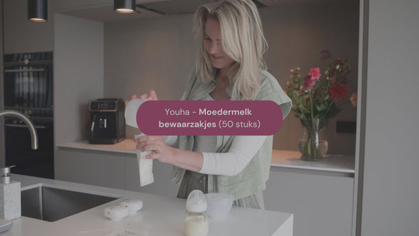 Bewaarzakjes voor moedermelk. Handig met sluitstrip en makkelijk voor in de koelkast of vriezer. 